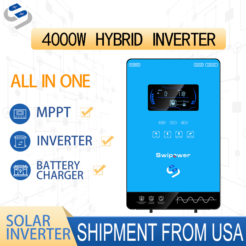 Drone Solar Charger - CNSWIPOWER 4500VA Hybrid-Solarwechselrichter 24V 4000W 24VDC