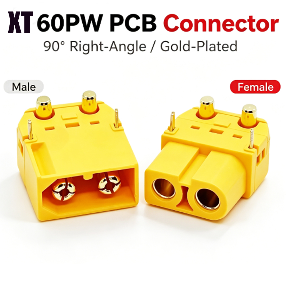 Drone Battery Adapter - Amass XT60PW Leiterplattenmontage-Stecker 90 ° Vergoldeter